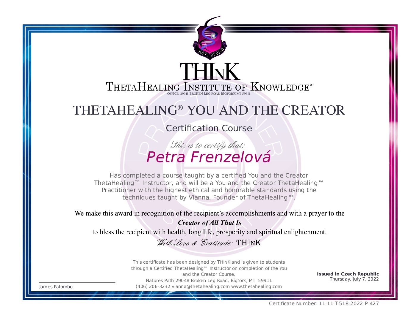 Theta Healing You and the Creator Petra Frenzel